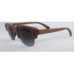 BEWELL Holz Sonnenbrille Holzbrille Walnuss Natur mit Etui polarisiert CE