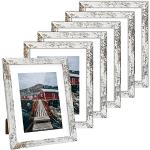 Silberne Moderne Fotowände & Bilderrahmen Sets aus Holz 20x25 6-teilig 