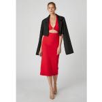 Rote Midi Midikleider & knielange Kleider mit Cutwork für Damen Größe XS 