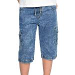 Hellblaue Bezlit Capri-Jeans für Kinder mit Knopf aus Baumwolle für Jungen Größe 116 