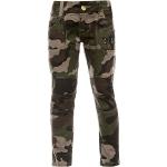 Braune Camouflage Bezlit Chino Hosen für Kinder mit Nieten ohne Verschluss aus Baumwolle für Mädchen Größe 110 