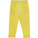Gelbe Bezlit Kinderstoffhosen aus Baumwolle für Mädchen Größe 116 