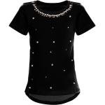 Schwarze Kurzärmelige Bezlit Kinder T-Shirts aus Baumwolle für Mädchen Größe 122 für den für den Frühling 