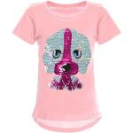 Rosa Motiv Bezlit Pailletten Shirts für Kinder mit Hundemotiv mit Pailletten aus Baumwolle für Mädchen Größe 158 