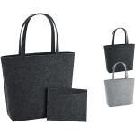 Graue Melierte BagBase Einkaufstaschen & Shopping Bags aus Filz für Herren 