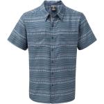 Blaue Gestreifte Sherpa Bio Outdoor-Hemden für Herren Größe S 