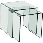 Reduzierte Beistelltische Glas aus Glas Breite 0-50cm, Höhe 0-50cm, Tiefe 0-50cm 2-teilig 