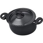 Schwarze Bialetti Ovale Spaghettitöpfe & Pastatöpfe 5l aus Aluminium 