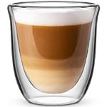 Reduzierte Bialetti Teegläser 200 ml mit Kaffee-Motiv aus Glas doppelwandig 2-teilig 