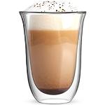 Bialetti Teegläser 300 ml mit Kaffee-Motiv aus Glas doppelwandig 2-teilig 