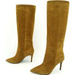 Braune BiancaDi High Heel Stiefeletten & High Heel Boots aus Leder für Damen Größe 40 für den für den Winter 