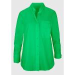 Grüne Unifarbene Langärmelige bianca Hemdblusen für Damen Größe XL für den für den Frühling 