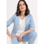 Blaue Unifarbene bianca Mini Baumwollblazer für Damen für den für den Sommer 