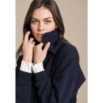 Reduzierte Blaue Unifarbene bianca Sweatkleider mit Reißverschluss aus Jersey für Damen 