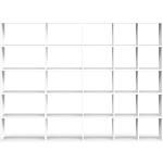 Weiße Pickawood Bibliotheksregale matt aus Massivholz mit Schublade Breite 150-200cm, Höhe 200-250cm, Tiefe 0-50cm 