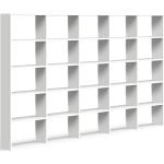 Weiße Pickawood Bibliotheksregale matt aus Massivholz mit Schublade Breite 250-300cm, Höhe 250-300cm, Tiefe 0-50cm 
