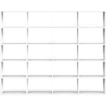 Weiße Pickawood Bibliotheksregale matt aus Massivholz mit Schublade Breite 150-200cm, Höhe 200-250cm, Tiefe 0-50cm 