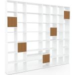 Weiße Moderne Mycs Bibliotheksregale aus Holz mit Schublade Breite 0-50cm, Höhe 250-300cm, Tiefe 300-350cm 