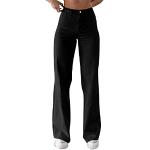 Schwarze Vintage Ripped Jeans & Zerrissene Jeans aus Denim für Damen Größe L Große Größen für den für den Sommer 