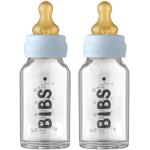 Blaue BPA-freie Babyflaschen Sets aus Glas 2-teilig 