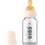 Offwhitefarbene Skandinavische Babyflaschen 110ml aus Glas 