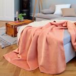 Reduzierte Orange Unifarbene Biederlack Kuscheldecken & Wohndecken aus Baumwollmischung 150x200 
