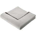 Silberne Moderne Biederlack Kuscheldecken & Wohndecken aus Baumwolle 180x220 