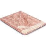 Pinke Rautenmuster Boho Biederlack Decken mit Sonnenuntergang-Motiv 
