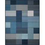 Blaue Karo Biederlack Decken aus Textil maschinenwaschbar 150x200 
