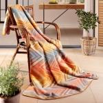 Orange Mediterrane Biederlack Kuscheldecken & Wohndecken aus Baumwollmischung 150x200 