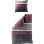 Violette Gestreifte Moderne Bierbaum Biberbettwäsche mit Reißverschluss aus Baumwolle 155x220 