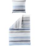Blaue Bierbaum Seersucker Bettwäsche aus Baumwolle 135x200 