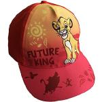Rote König der Löwen Basecaps für Kinder & Baseball-Caps für Kinder mit Löwen-Motiv mit Klettverschluss für Jungen 