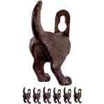 Braune Antike Leinenhalter mit Hundemotiv aus Gusseisen Breite 0-50cm 