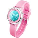 Kinder Digital Sport wasserdichte Uhr für Mädchen Jungen, Kindersport  Outdoor Led Elektrische Uhren mit leuchtendem Alarm Stoppuhr Kind Armbanduhr  (weiß)