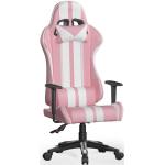 Reduzierte Pinke Bürostühle mit Kopfstütze aus Kunstleder höhenverstellbar 