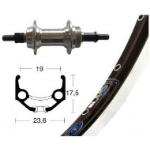 Bike-Parts Unisex – Erwachsene H-Rad 75Schr ZKR Laufrad, Silber, 1size