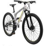 BIKESTAR Fully Aluminium Mountainbike Shimano 21 Gang Schaltung, Scheibenbremse 29 Zoll Reifen | 17.5 Zoll Rahmen Alu MTB Vollgefedert | Grau