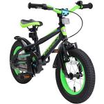 BIKESTAR Kinderfahrrad 12 Zoll für Mädchen und Jungen ab 3-4 Jahre | 12er Kinderrad Mountainbike | Fahrrad für Kinder Schwarz & Grün | Risikofrei Testen