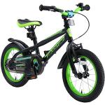 BIKESTAR Kinderfahrrad 14 Zoll für Mädchen und Jungen ab 4 Jahre | Kinderrad Urban Jungle | Fahrrad für Kinder Schwarz & Grün | Risikofrei Testen