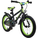 BIKESTAR Kinderfahrrad 16 Zoll für Mädchen und Jungen ab 4-5 Jahre | 16er Kinderrad Mountainbike | Fahrrad für Kinder Schwarz & Grün | Risikofrei Testen
