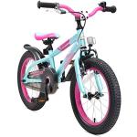 BIKESTAR Kinderfahrrad 16 Zoll für Mädchen und Jungen ab 4-5 Jahre | 16er Kinderrad Mountainbike | Fahrrad für Kinder Berry & Türkis | Risikofrei Testen