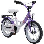 BIKESTAR Kinderfahrrad für Mädchen ab 4 Jahre | 14 Zoll Kinderrad Classic | Fahrrad für Kinder Lila & Weiß | Risikofrei Testen