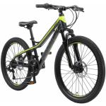 Bikestar Kinderrad 24 Zoll Alu MTB schwarz, grün