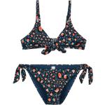 Marineblaue Animal-Print Shiwi Triangel Bikinis für Kinder aus Polyamid Größe 152 