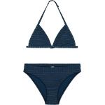 Marineblaue Gestreifte Shiwi Triangel Bikinis für Kinder aus Polyamid Größe 176 