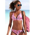 Rosa Blumenmuster Elegante Sunseeker Ocean Bikinihosen & Bikinislips aus Microfaser für Damen Größe XS 