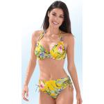 Gelbe bader Neckholder-Bikinis aus Polyester mit Bügel für Damen Größe M für den für den Winter 
