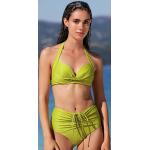 Limettengrüne Opera Bikinihosen zum Binden mit Glitzer ohne Verschluss aus Polyester maschinenwaschbar für Damen 