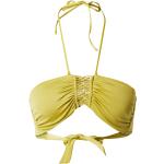 Reduzierte Hellgrüne Unifarbene WATERCULT Bandeau Bikinitops aus Polyamid ohne Bügel für Damen Übergrößen 